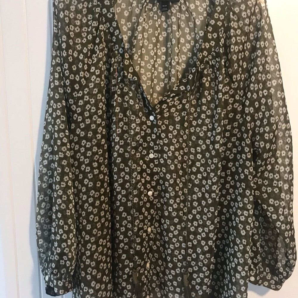 Olive colored blouse